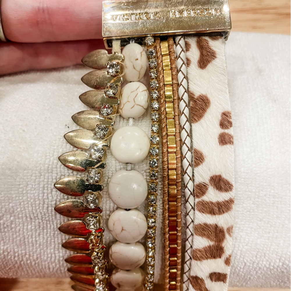 COPY - Victoria Emerson boho cuff size large, gold ends